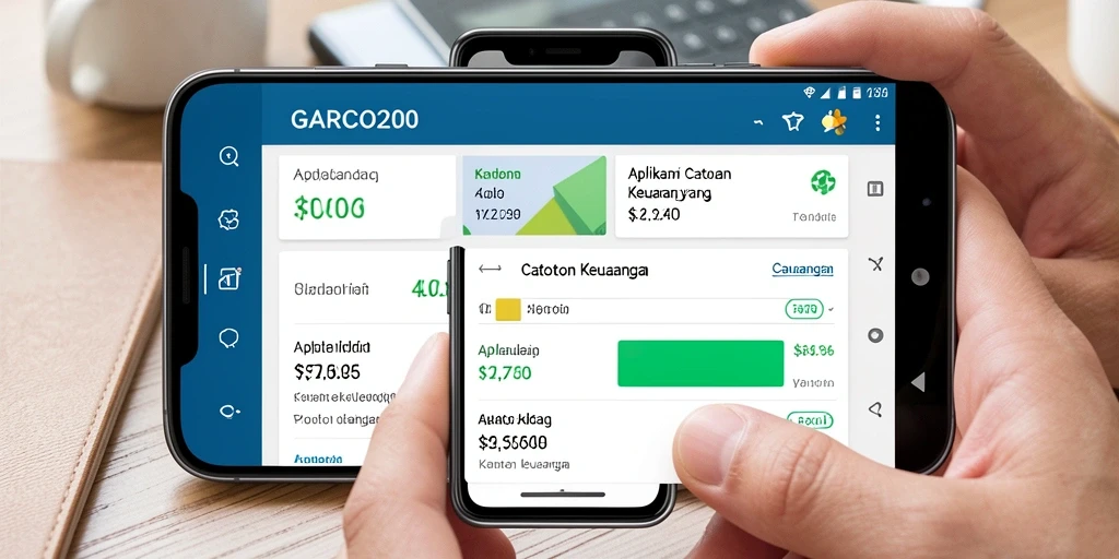 Tampilan antarmuka GARCO200 untuk pencatatan keuangan yang intuitif.