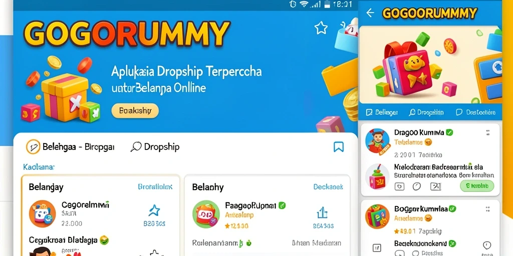Antarmuka GOGORUMMY yang menarik dan mudah digunakan untuk berbelanja.