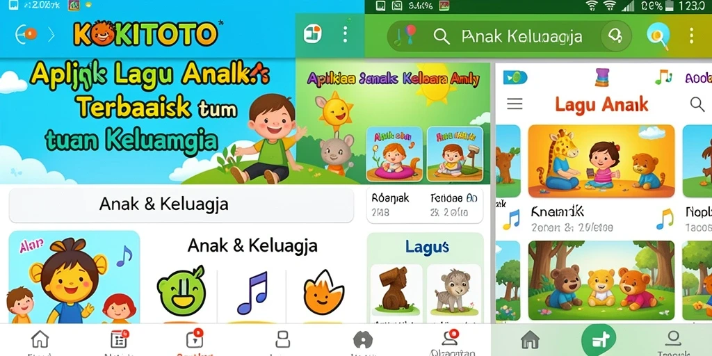 Tampilan antarmuka KOKITOTO yang ceria dan menarik.