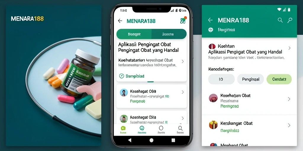 Tampilan antarmuka MENARA188 yang intuitif untuk pengingat obat.