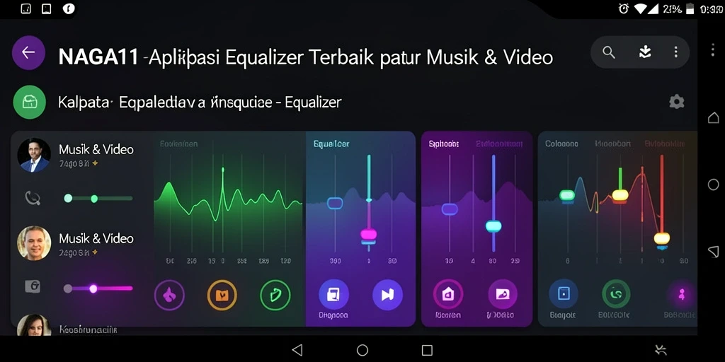 Tampilan antarmuka NAGA11 yang mudah digunakan untuk mengatur Equalizer.