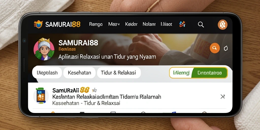 Tampilan antarmuka SAMURAI88 yang sederhana dan menenangkan.