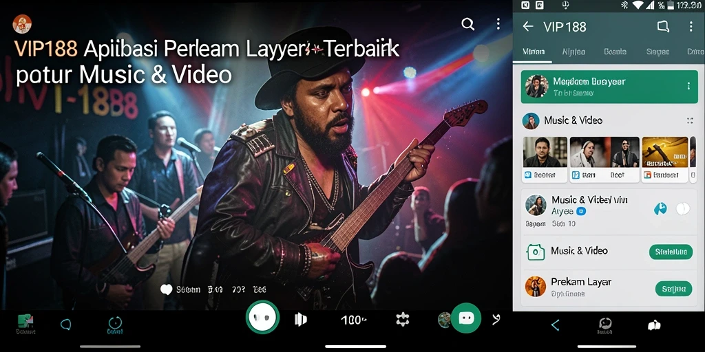 Tangkapan layar aplikasi VIP188 dengan fitur perekam layar.